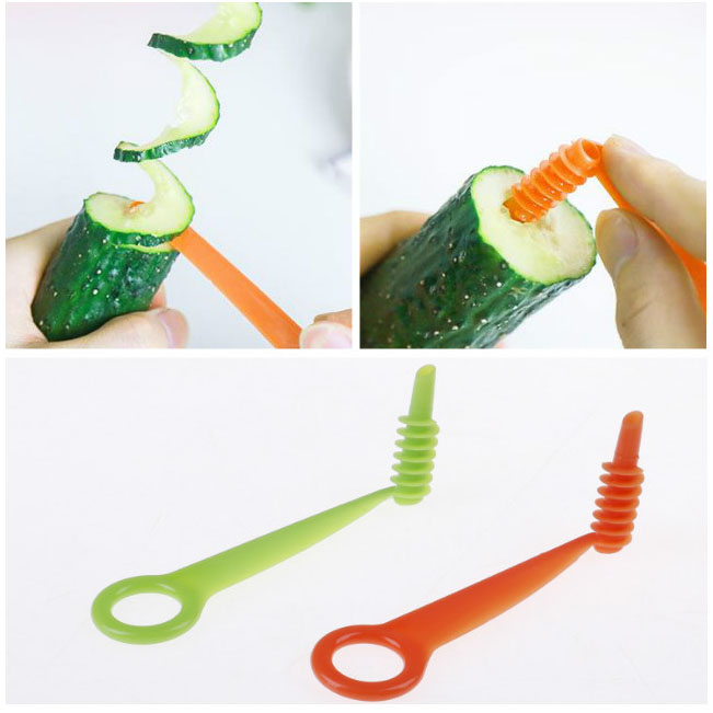 1 Dụng Cụ Cắt Rau Củ Hình Xoắn Ốc Bằng Nhựa
