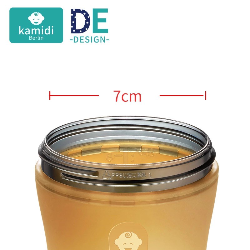 Bình sữa silicon KAMIDI tập bú thiết kế mô phỏng đầu ti mẹ không chứa BPA, 2 dung tích 150ml và 250ml