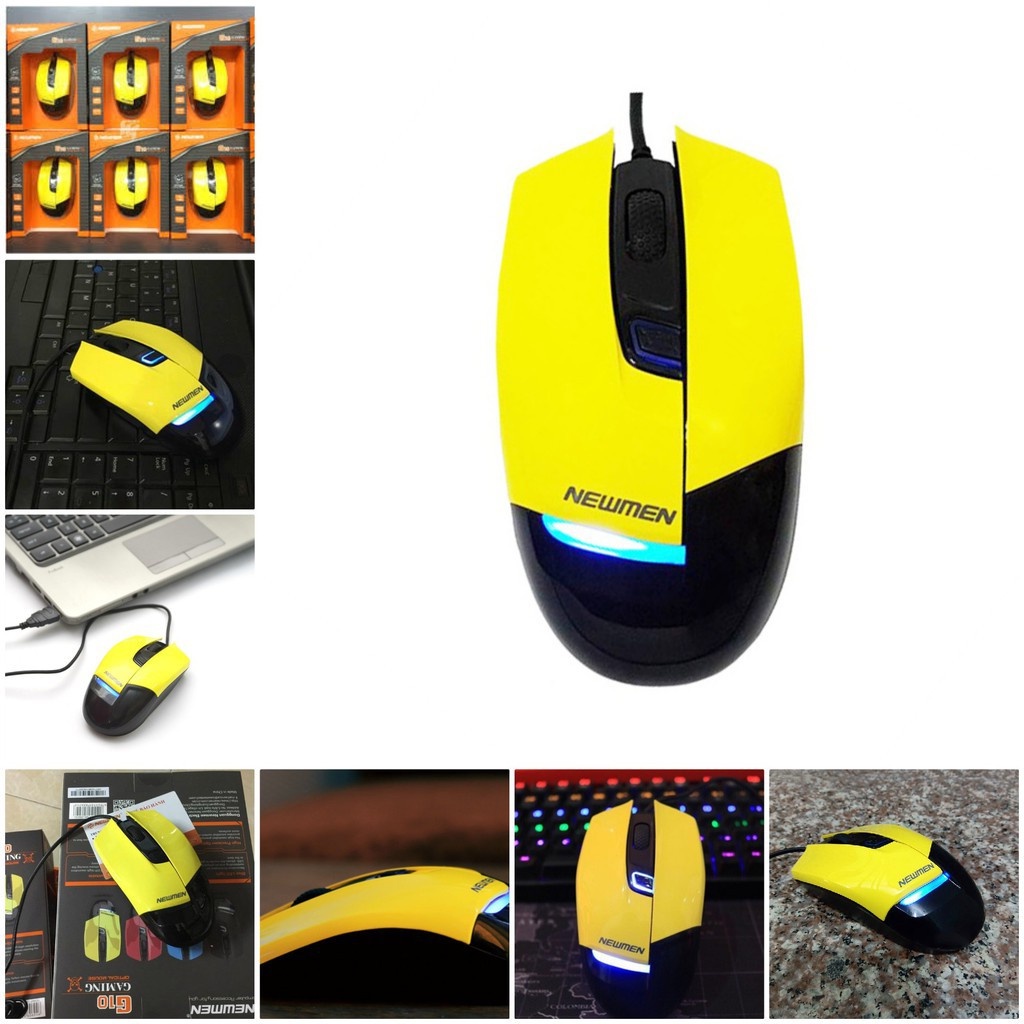 Chuột Mouse NEWMEN G10 PLUS Black/Yellow USB Chính hãng