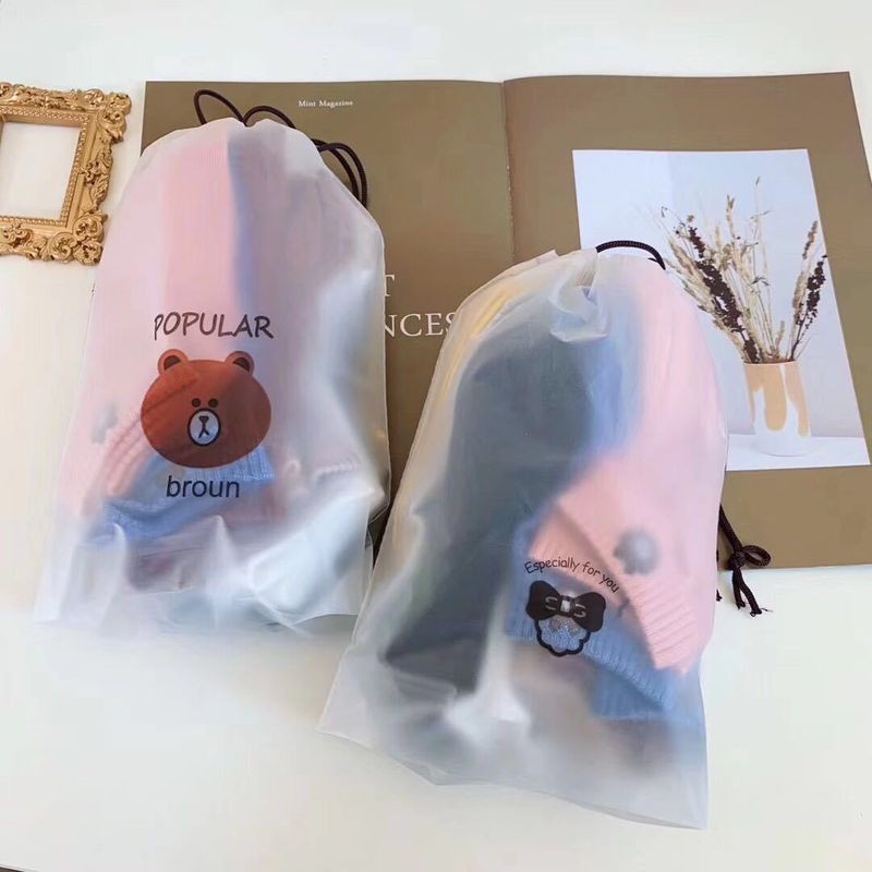 &lt;FREESHIP&gt; Combo 10 đôi Tất gấu brown cổ ngắn trẻ trung năng động kèm túi đựng siêu tiện dụng