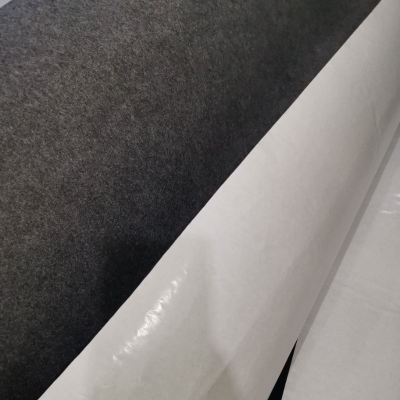 Vải nỉ dạ màu xám có keo dán dính sẵn 1 mặt loại 1mm 2mm