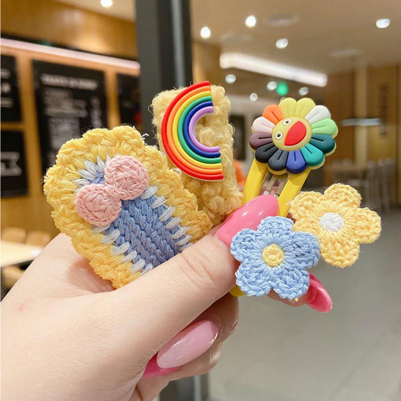 Set Kẹp Tóc Dễ Thương Phong Cách Hàn Quốc 2020 Dành Cho Bé