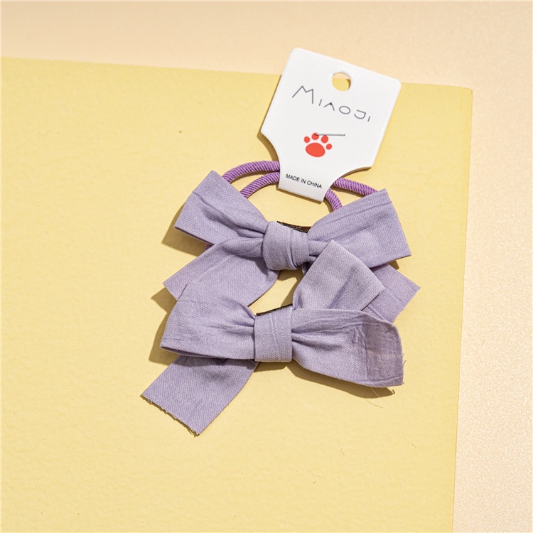 Set 2 Dây Cột Tóc Nơ Màu Tươi Mới Cho Bé Gái