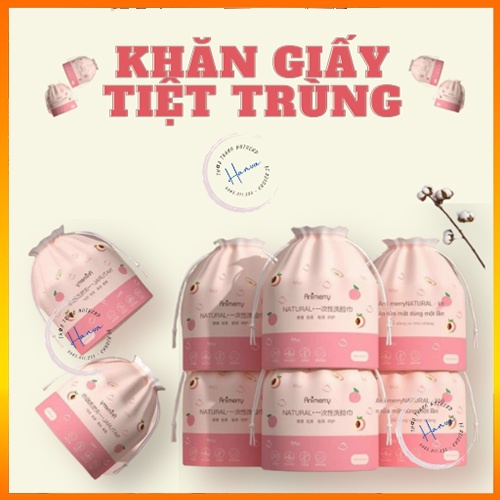 Khăn Giấy Khô Tiệt Trùng Lau Mặt, Tẩy Trang Dùng 1 Lần Tiện Lợi Đa Năng Dễ Dùng