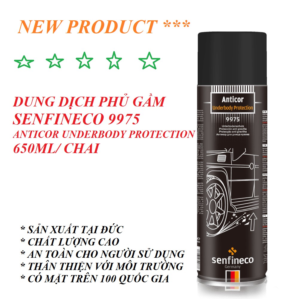 {Chuyên Nghiệp} Dung Dịch Phủ Gầm Senfineco 9975 – 650ML Anticor Underbody Protection – Hàng Chính Hãng – HIBUCENTER