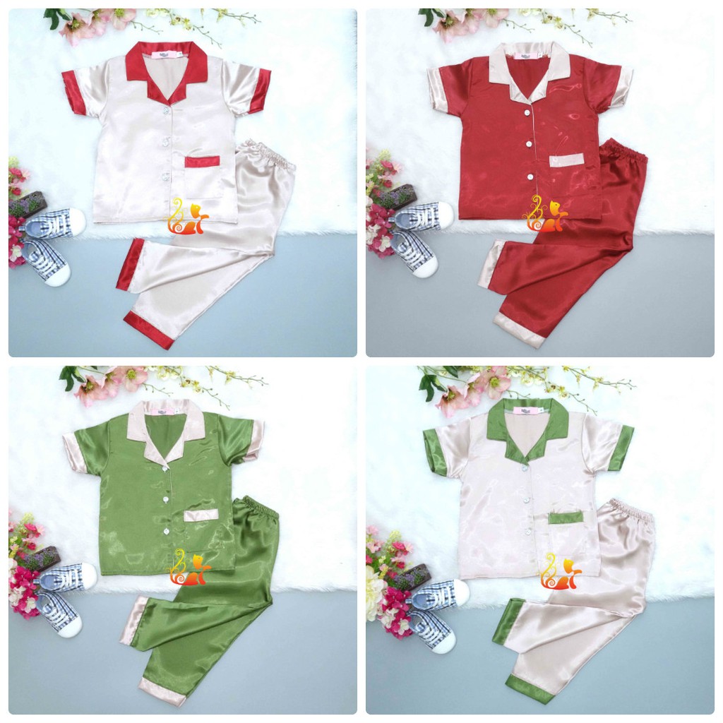 [NHẬP KIDTET hoàn 15% xu đơn 150k] (Phần 1) Đồ Bộ Pijama Phi "Lụa Phối" Quần Dài Cho Bé - Từ 12kg - 40kg .