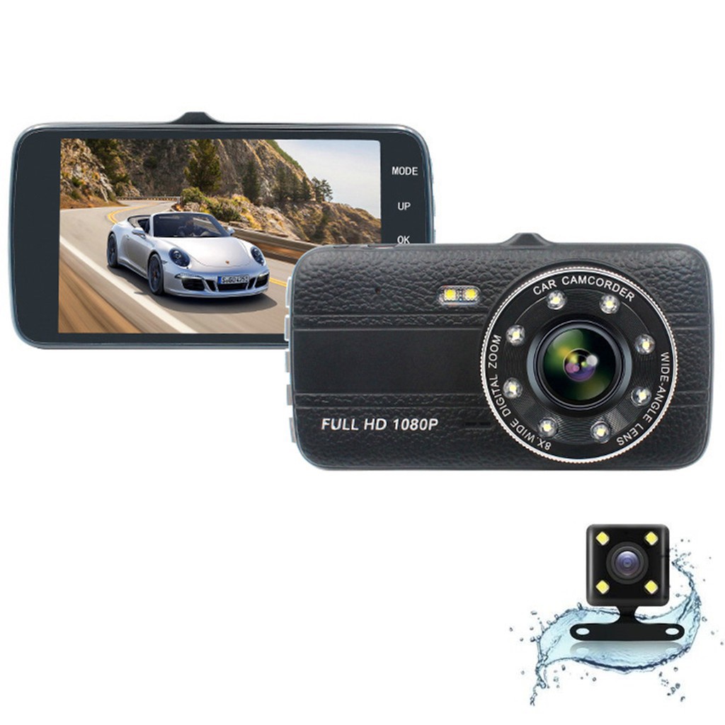 [Tặng Thẻ 0GB - 32GB] Bộ camera hành trình ô tô trước sau FULL HD - Tích hợp 8 LED sáng | WebRaoVat - webraovat.net.vn