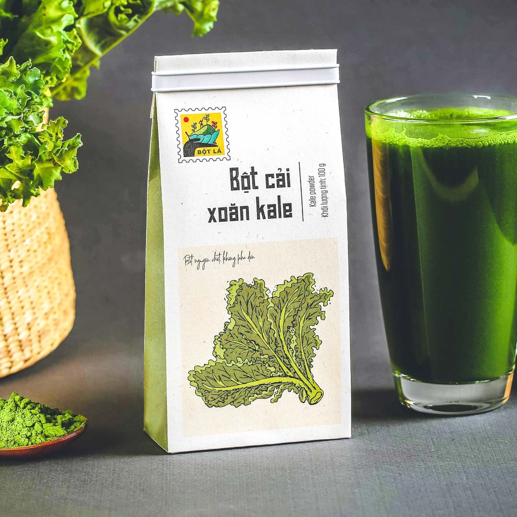 Bột cải xoăn kale L'angfarm, 100g, bịch, mẫu hanko