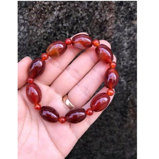 VÒNG TAY LU THỐNG ĐÁ MÀU ĐỎ 12LY