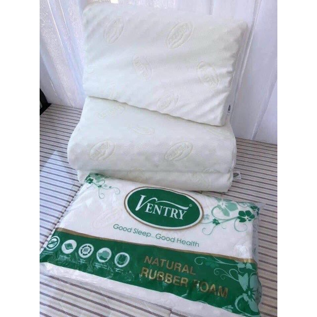 Gối cao su non người lớn Ventry, chống đau mỏi cổ, vai, gáy, chống ngáy - Ruột gối nằm latex thiên nhiên