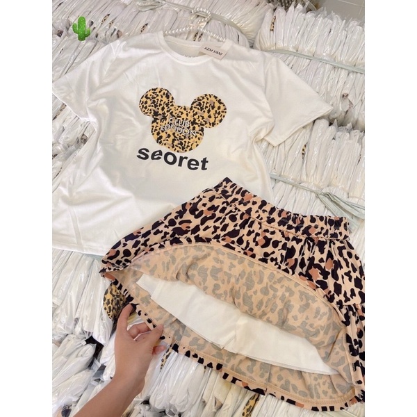 Set bộ xinh phôi váy đốm pc