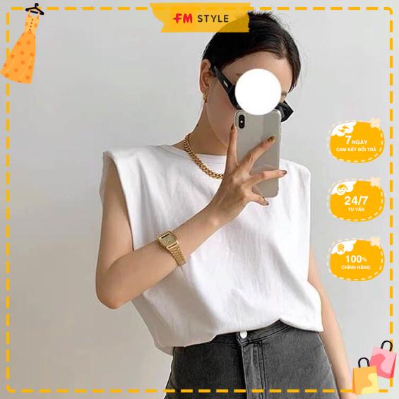 Áo thun ba lỗ nữ FM Style form rộng oversize vải thun lạnh cao cấp co giãn 4 chiều cá tính 220328603,220407013