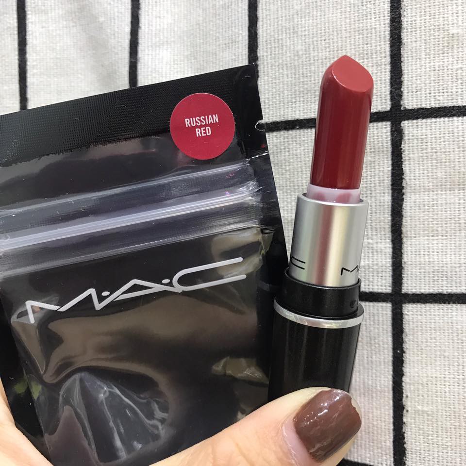 ( AUTH) Son MAC mini RUBYWOO, CHILI, VELVET TEDDY 1,8g