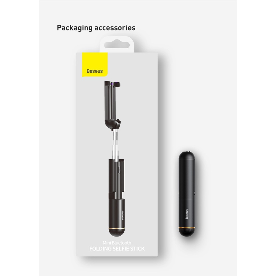 Gậy hỗ trợ chụp ảnh Baseus mini không dây Bluetooth có thể gập lại cầm tay mở rộng được cho iPhone 12 11 Pro Max Xiaomi | BigBuy360 - bigbuy360.vn
