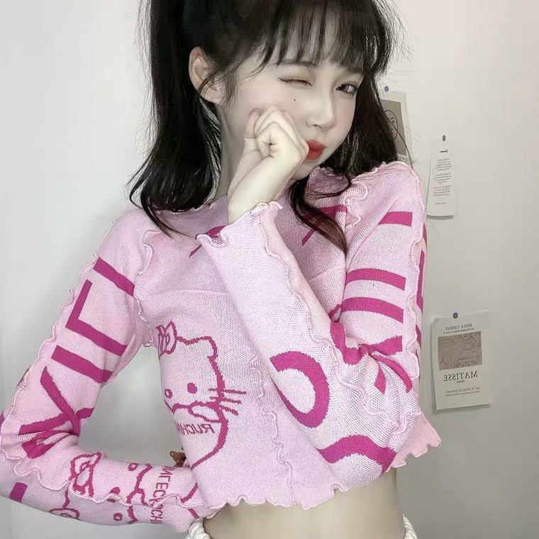 ÁO LEN DÀI TAY HELLO KITTY SIÊU XINH - ORDER 10 NGÀY