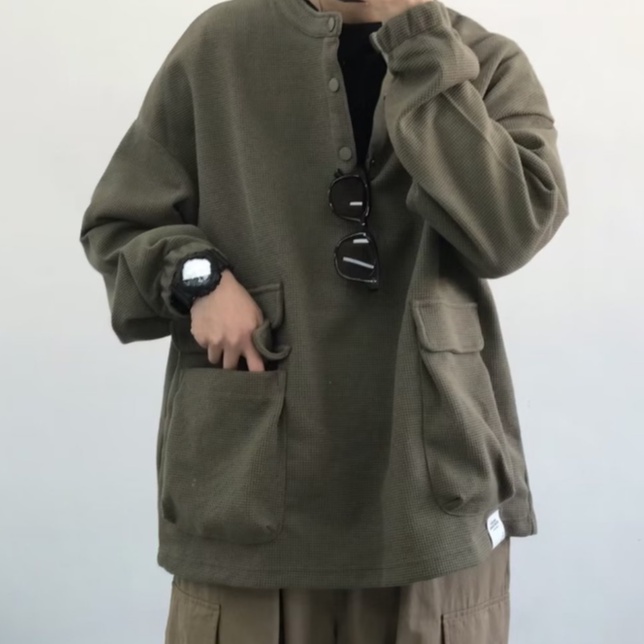 Áo Len Dài Tay Màu Trơn Thời Trang Nam Tính