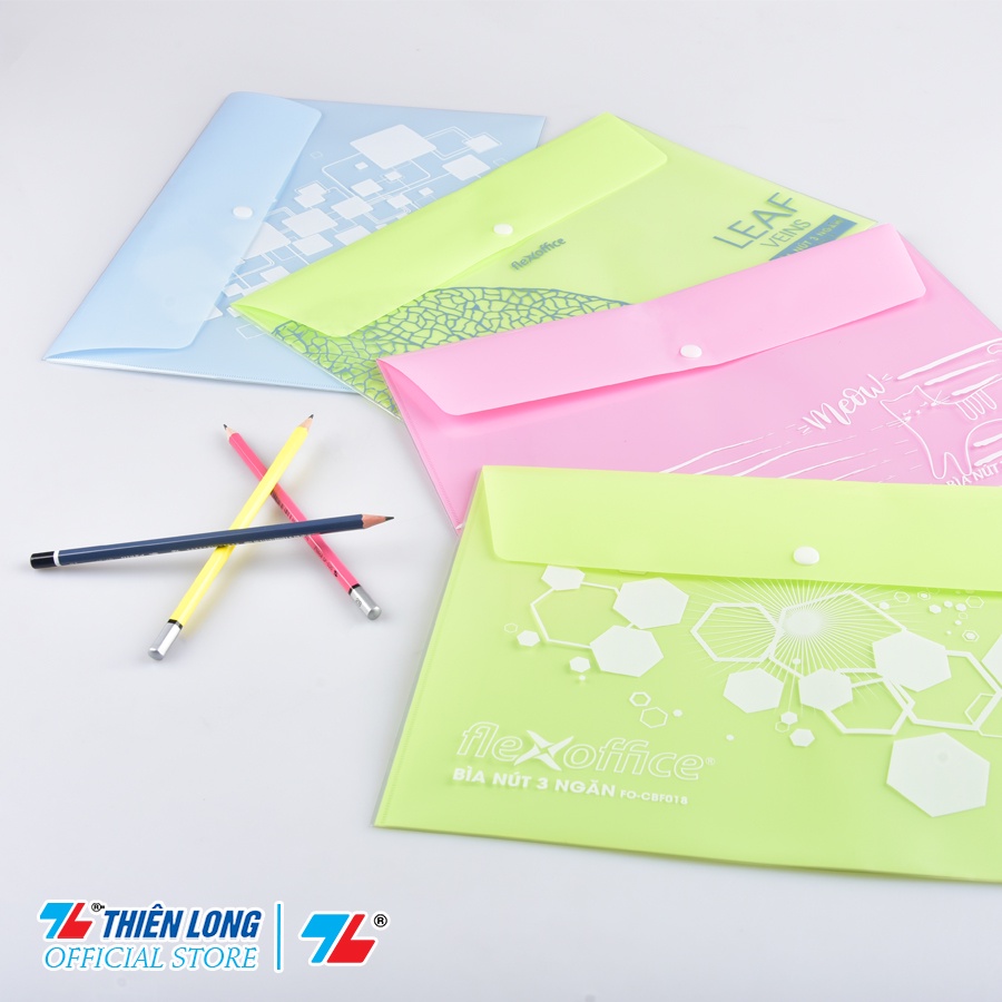 Bìa nút 3 ngăn Thiên Long Flexoffice FO-CBF018