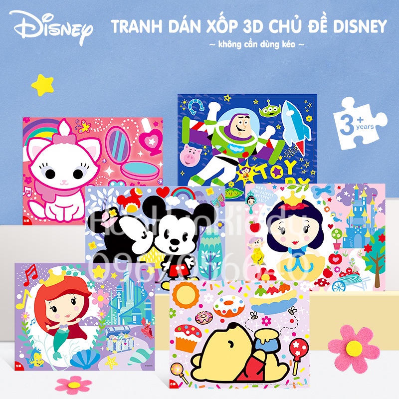 Tranh dán xốp 3D chủ đề Disney cho bé