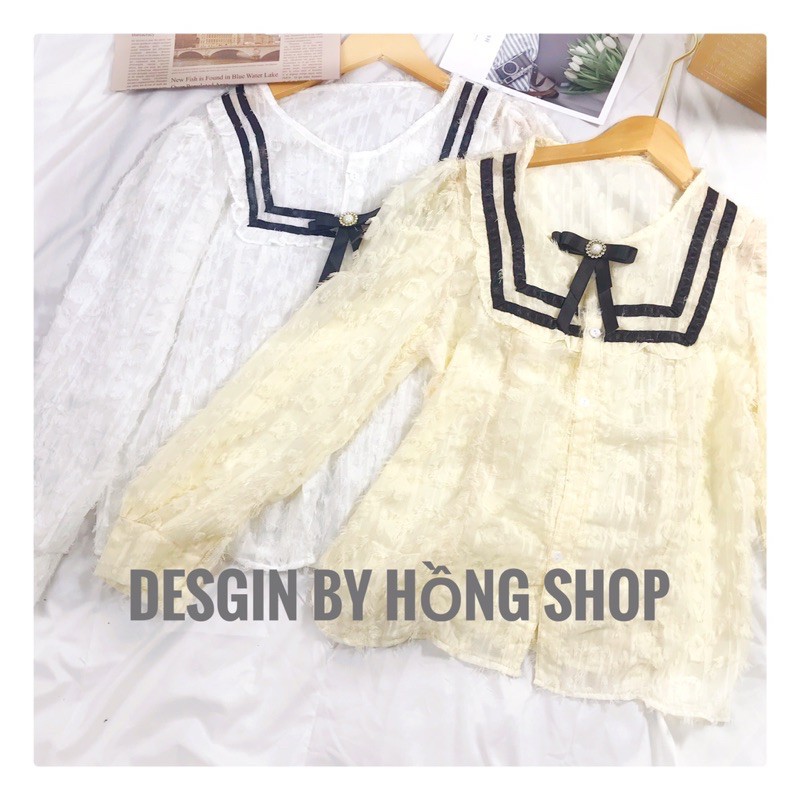 Áo sơ mi tiêu thư cổ nơ dài tay | BigBuy360 - bigbuy360.vn