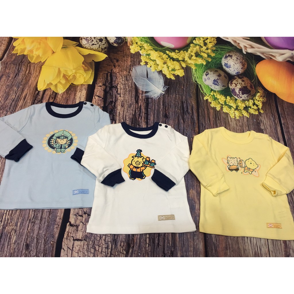 Bộ Bé Trai Bé Gái Lullaby Cài Vai Cotton Dày