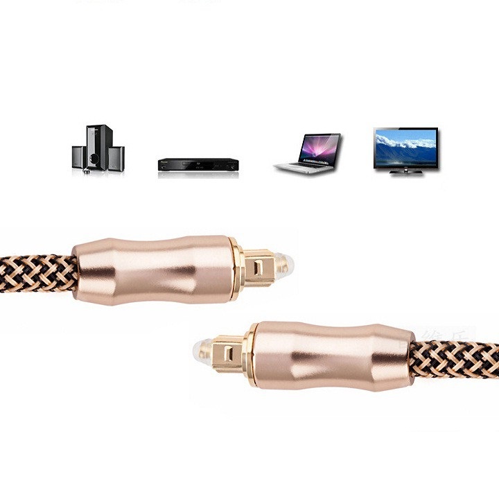 Cáp Quang Toslink Optical đầu mạ vàng 24k dài 20m - Toslink Optical Cáp quang âm thanh