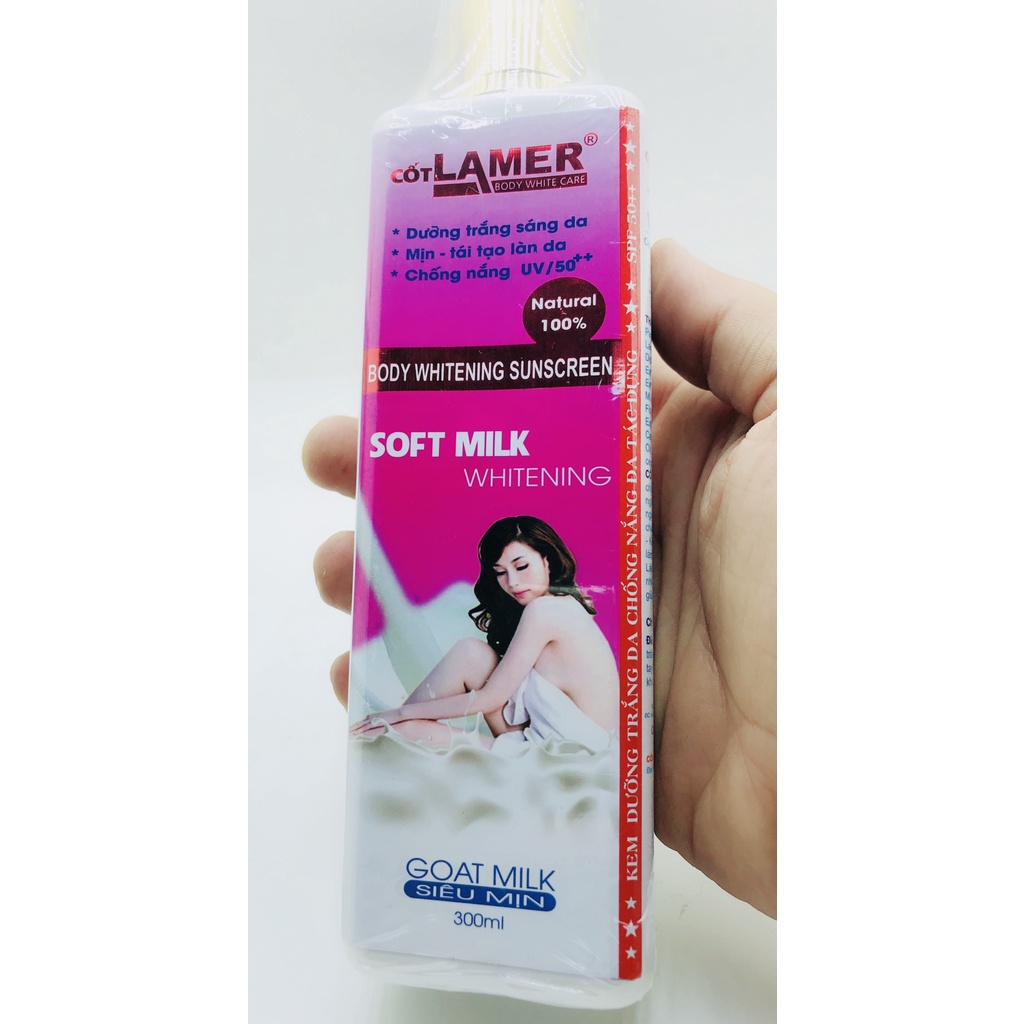 Kem Cốt Kem Body Dưỡng Trắng Lamer Hồng thấm sâu nhanh trắng 300ml