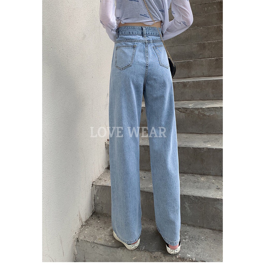 Quần jean nữ ống loe rách gấu CẠP CAO co giãn HEYBIG, quần bò jeans loe nữ xanh rêu retro dáng đứng NS-02 cao cấp 2023