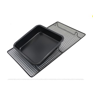 Khay nhôm vuông màu Đen kích thước 20cm cao 4cm
