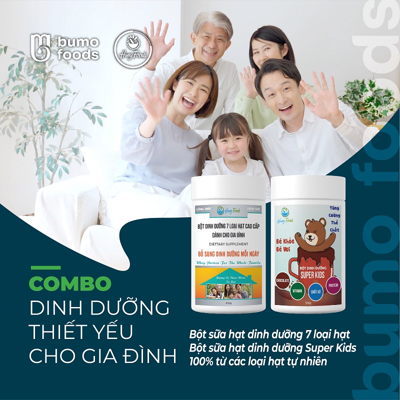 Bộ đôi bột sữa hạt dinh dưỡng cho cả gia đình (Hộp 500gram - 2 hộp)