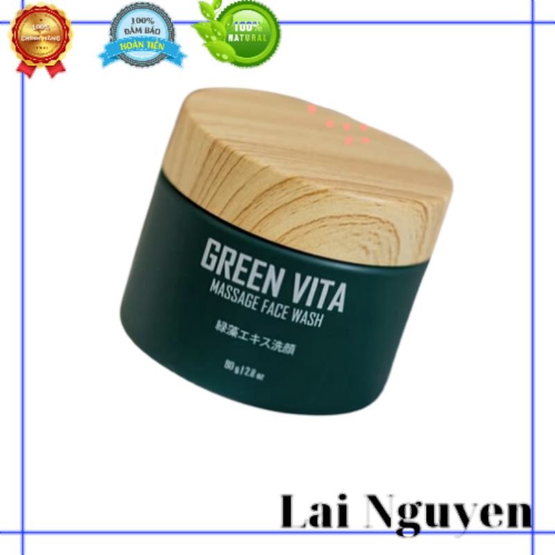 [CHÍNH HÃNG] BỘT RỬA MẶT GREEN VITA MASSAGE FACE WASH 