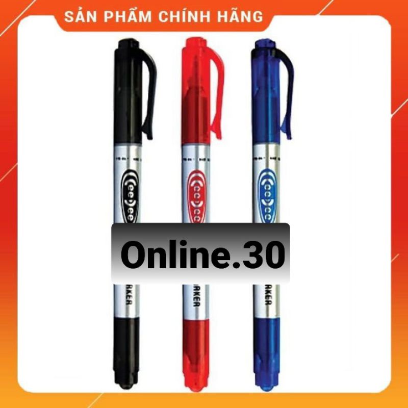 Bút lông dầu CD MARKER 2 đầu TL PM 04 nét nhỏ (xanh, đỏ, đen )