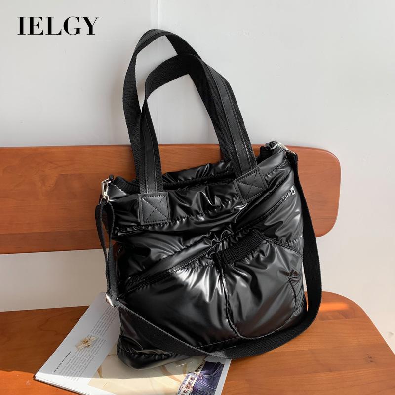 Ielgy Túi Đeo Chéo Màu Đen Thời Trang Hàn Quốc