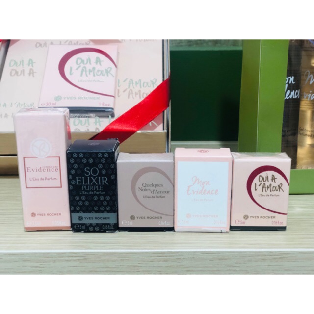 Nước hoa eau de farfum mini( giá 1 chai) mini 5ml Mon rouge yves rocher | Thế Giới Skin Care