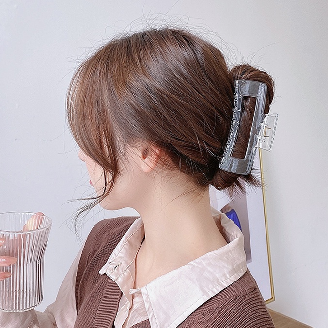 Kẹp Tóc Trong Suốt Cỡ Lớn Phong Cách Hàn Quốc Tinh Tế Thời Trang Cho Nữ
