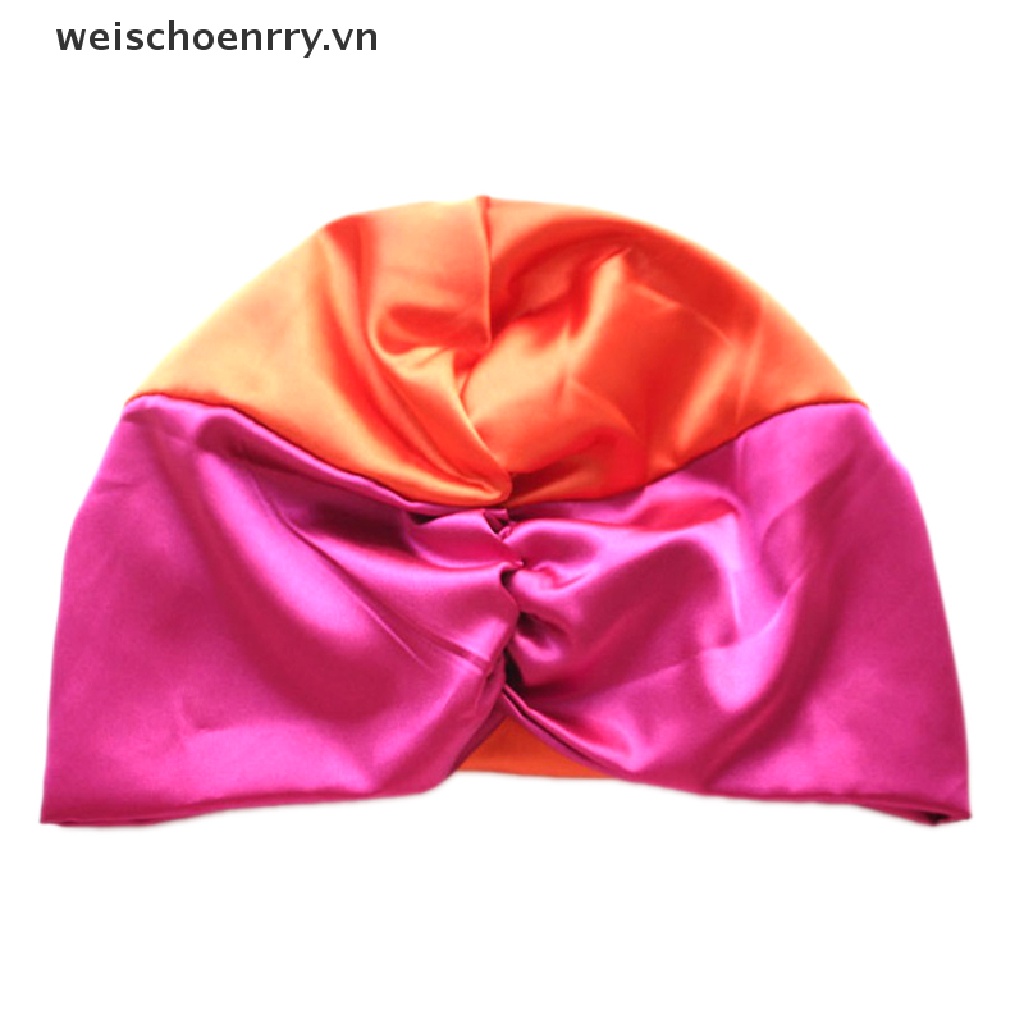 Mũ Trùm Đầu Bằng Lụa Co Giãn Chăm Sóc Tóc Khi Ngủ Cho Nữ