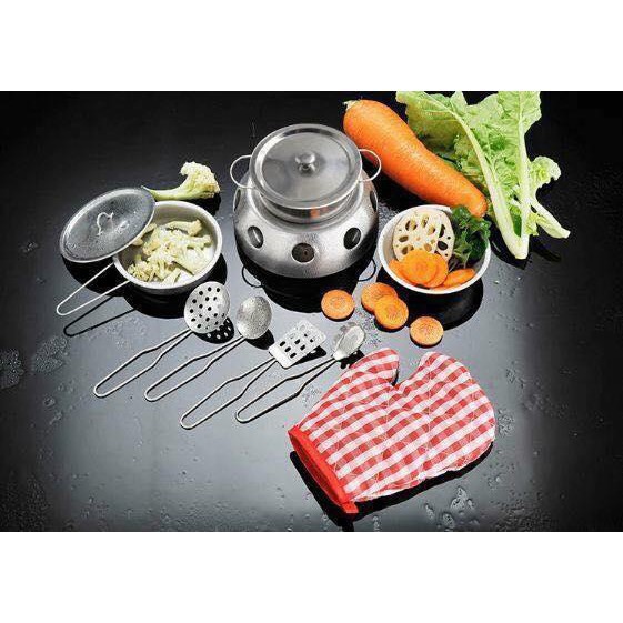 BỘ ĐỒ CHƠI NẤU ĂN BẰNG INOX 40 MÓN CHO BÉ