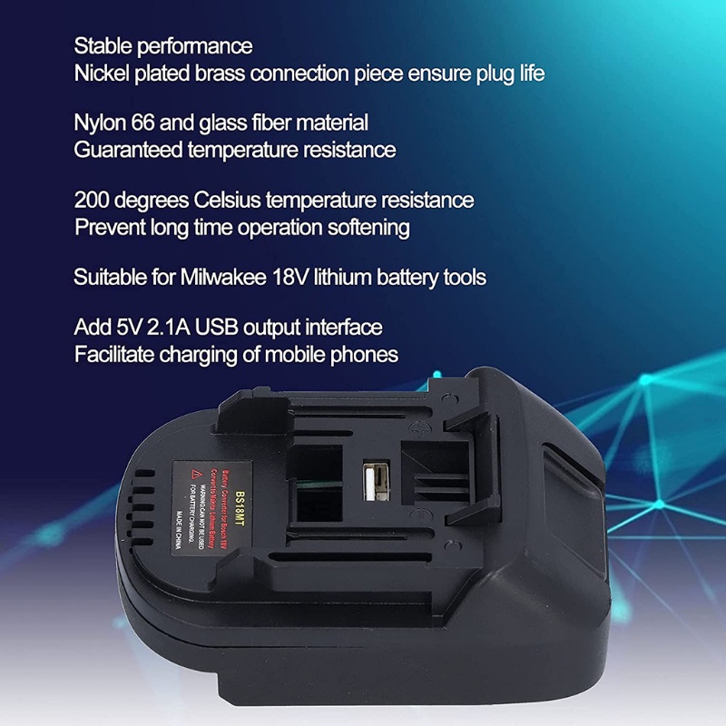 Bộ Chuyển Đổi Pin Lithium Chống Mòn 18-20V Cho BAT609 BAT610 BAT611 BAT61