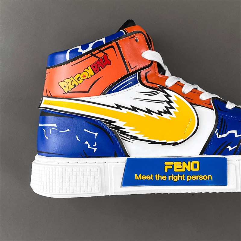 Giày Sneaker Cổ Cao Thoải Mái Thiết Kế Hình Anime Dragon Ball Son Goku Thời Trang Mới Cho Nam