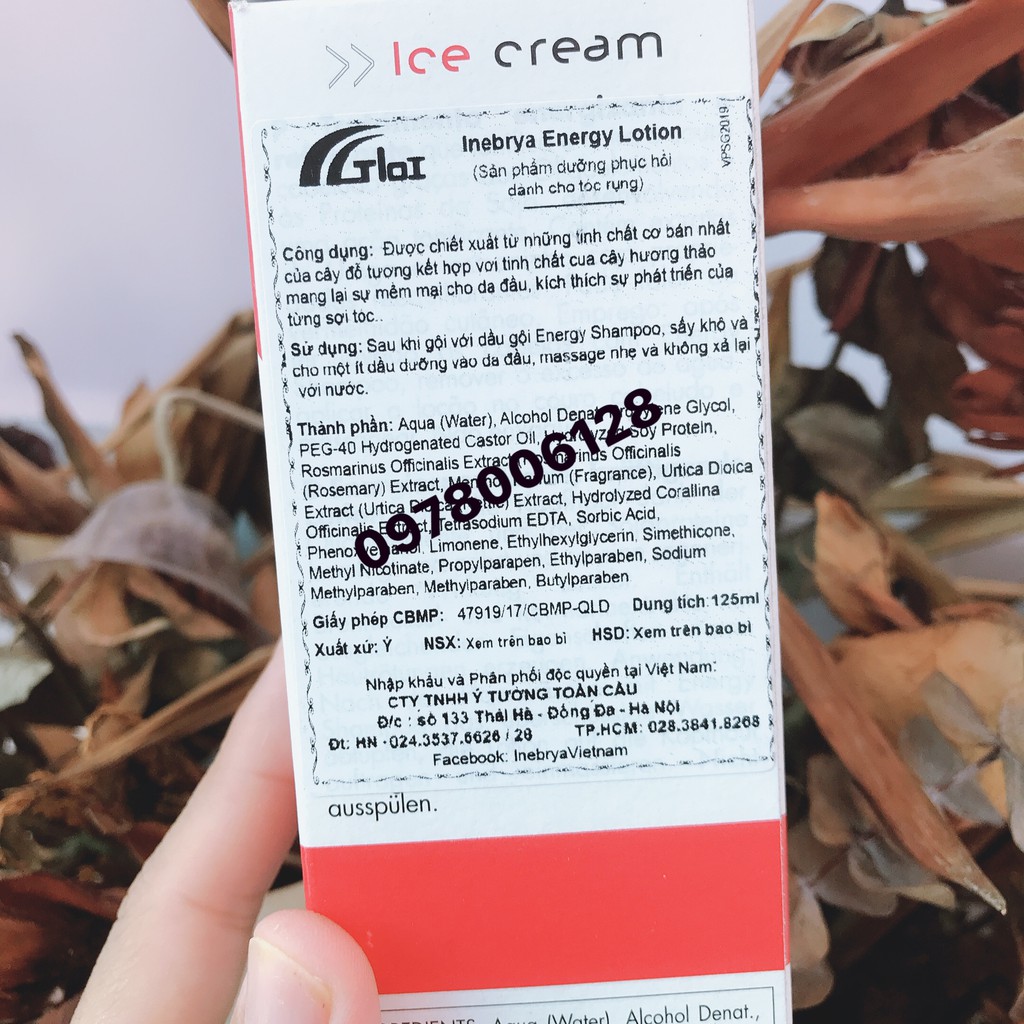 [#inebrya] SERUM CHỐNG RỤNG TÓC ENERGY LOTION INEBRYA ICE CREAM