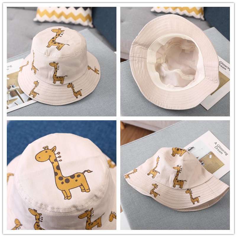Mũ chống nắng họa tiết hoạt hình thời trang mùa hè cho bé trai + gái