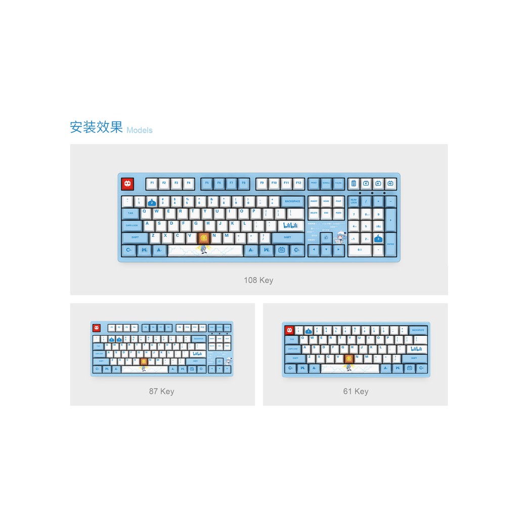 Nút Bàn Phím - Keycap Akko Bilibili - Hàng Chính Hãng