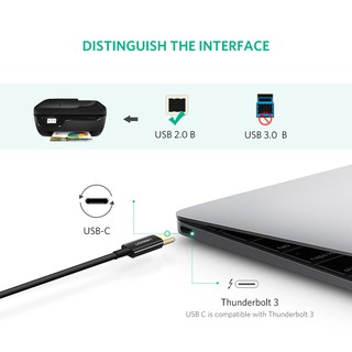 Cáp USB Type-C ra USB 2.0 Type-B cao cấp UGREEN US152