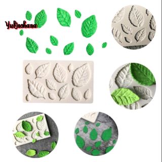 KHUÔN LÁ HÌNH CHIẾC LÁ BẰNG SILICONE DẺO DÙNG LÀM TRANG SỨC ĐẤT SÉT, TRANG TRÍ BÁNH KEM, TRANH HOA TRANG TRÍ