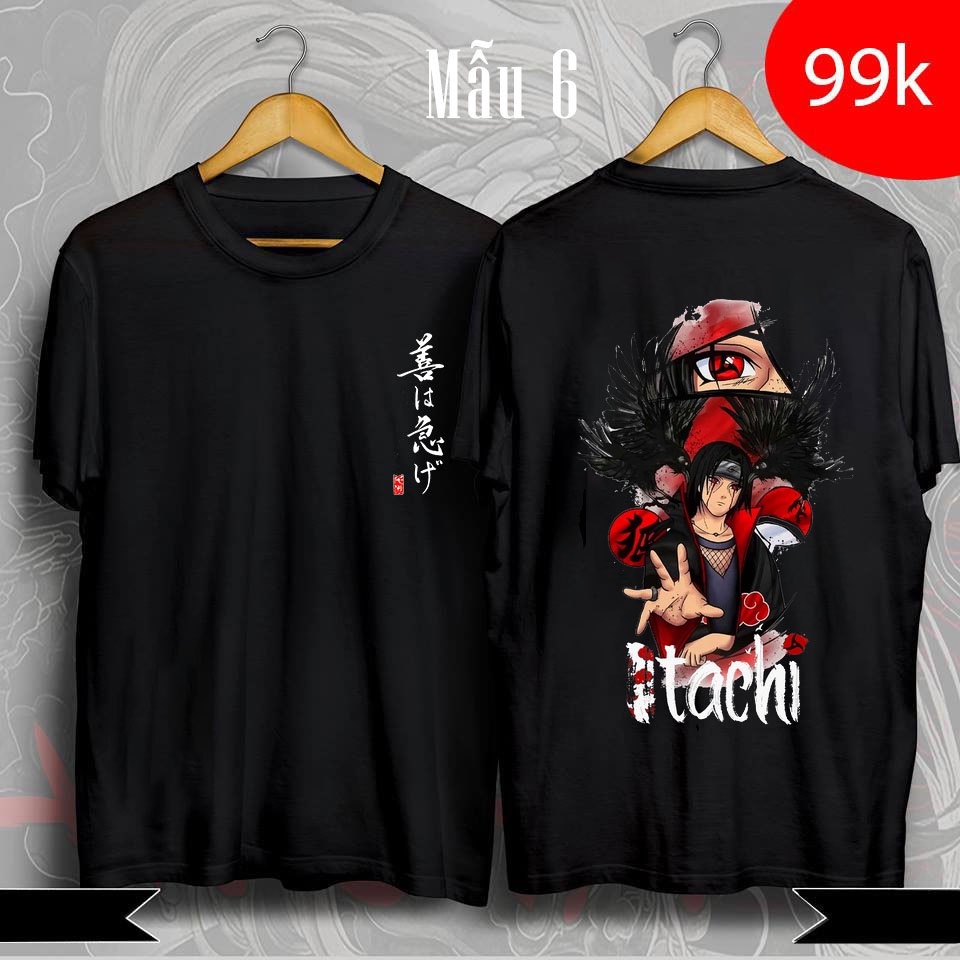 Mẫu áo phông Uchiha Itachi - Áo Anime, Naruto siêu ngầu, siêu chất được yêu thích giá siêu rẻ