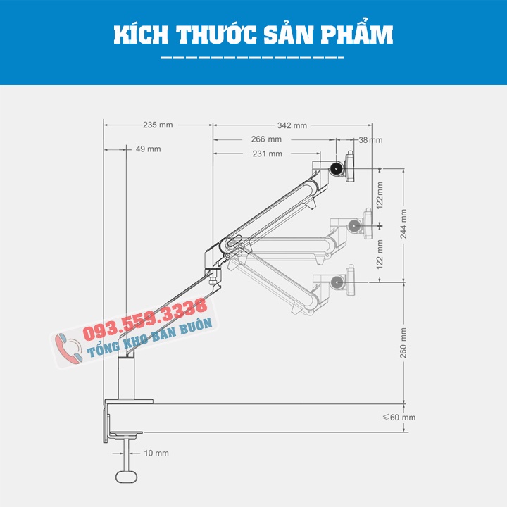Giá Treo Màn Hình Máy Tính i-Bracket Z1 17 - 32 inch / Hợp Kim Nhôm [Cao Cấp Hơn NB F100A  - Human Motion T7 ]