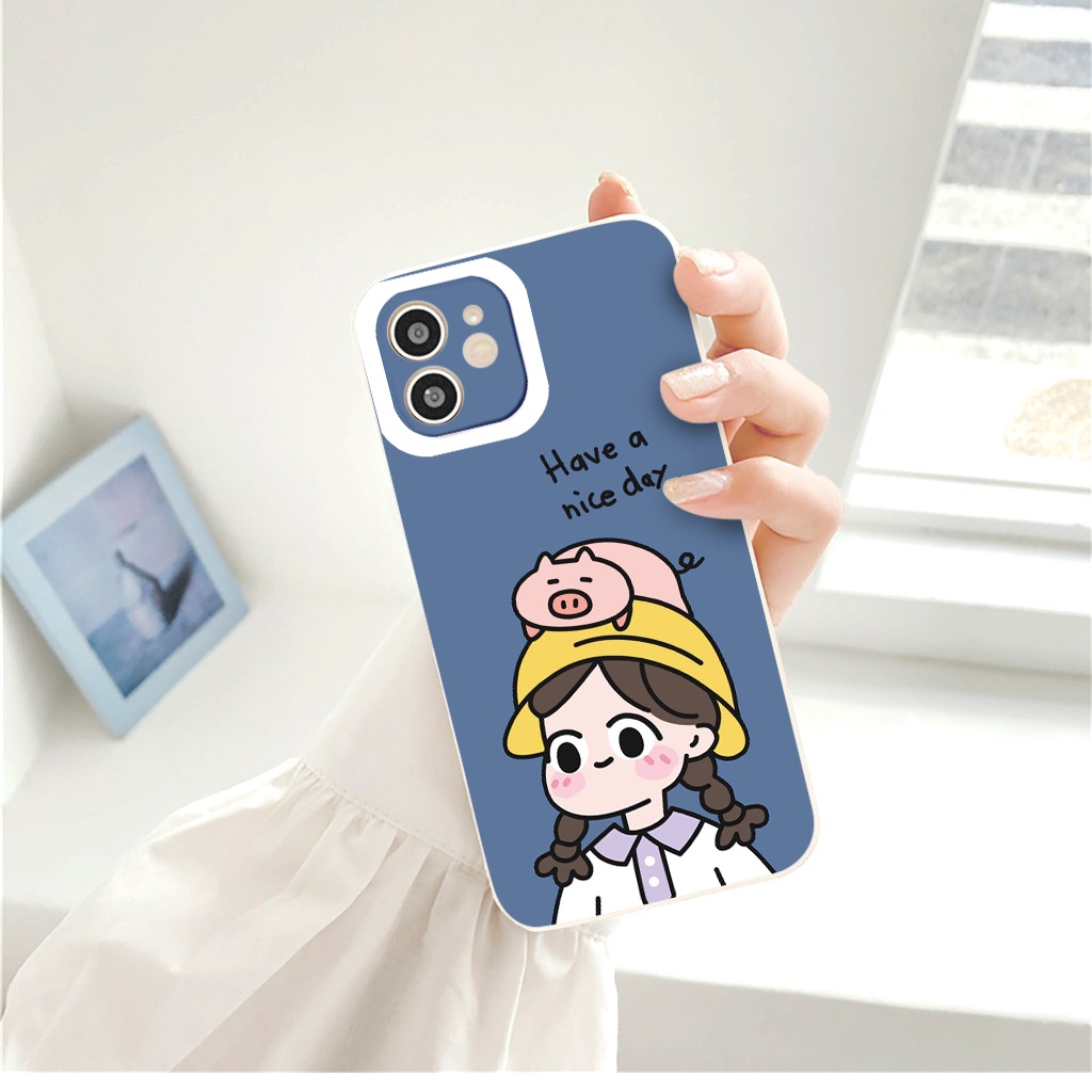 Ốp iphone - Ốp lưng iphone cạnh vuông Cặp đôi heo con dành cho ip 6 đến 14promax - ng241