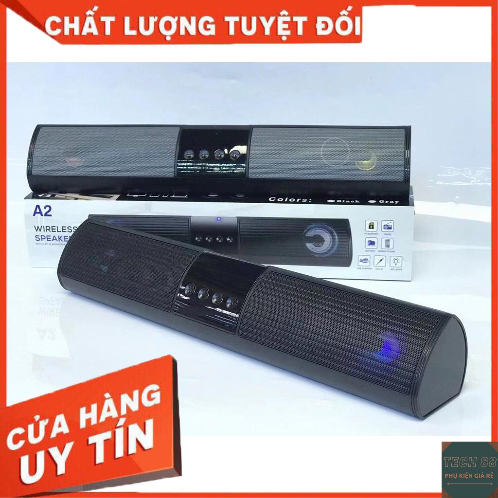 Loa bluetooth speaker A2 dáng dài 2 loa cực đỉnh, kiểu dáng sang trọng hỗ trợ thẻ nhớ, đài FM cao cấp