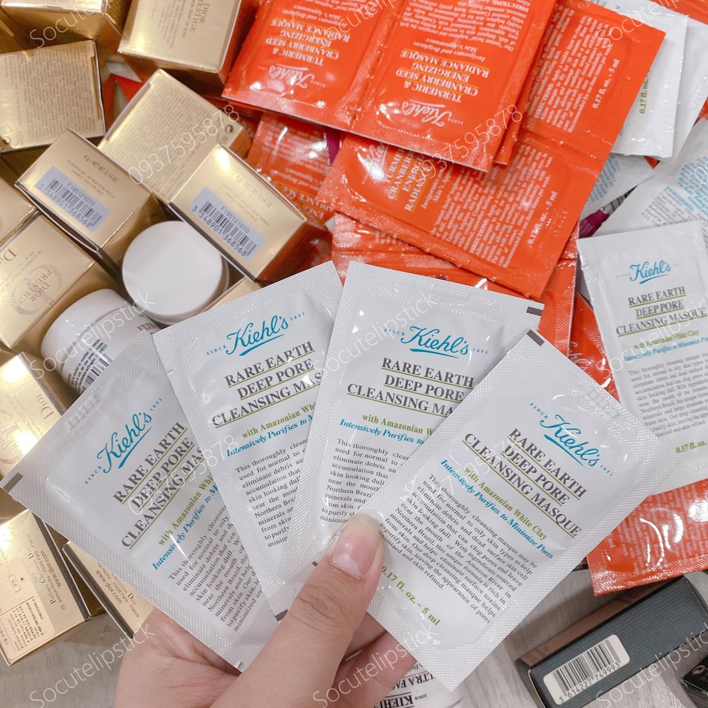 [Sample Gói] Mặt nạ Ki.ehls | Mask Kiiehl's đất sét - nghệ - ngò - hoa cúc - gừng - bơ