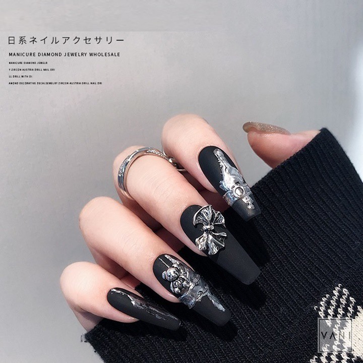 Set 5 Charm Nail Hình Nơ Phong Cách Cổ Điển, Phụ Kiện Nail - Vani Store [KIRA0072]