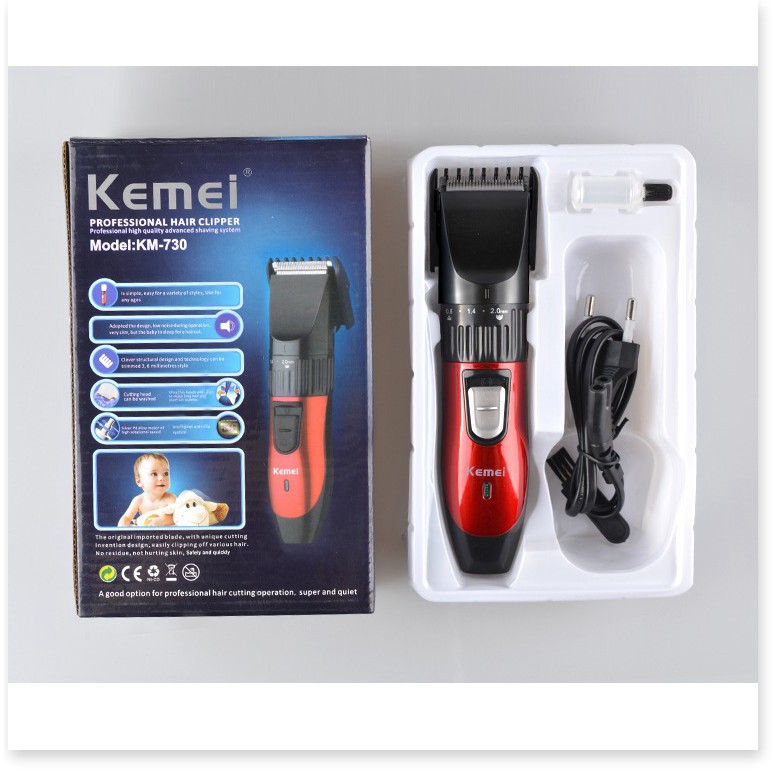 Tông đơ 🎉SALE ️🎉 Tông đơ cắt tóc trẻ em Kemei 730 gọn nhẹ, dễ sử dụng An toàn Cắt tóc cho trẻ em và người lớn 2706